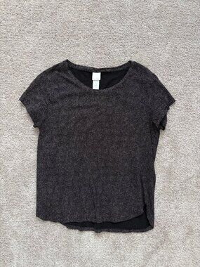 H&M Black & White Polka Dot Short Sleeve Top Medium | Office Layering Tee
